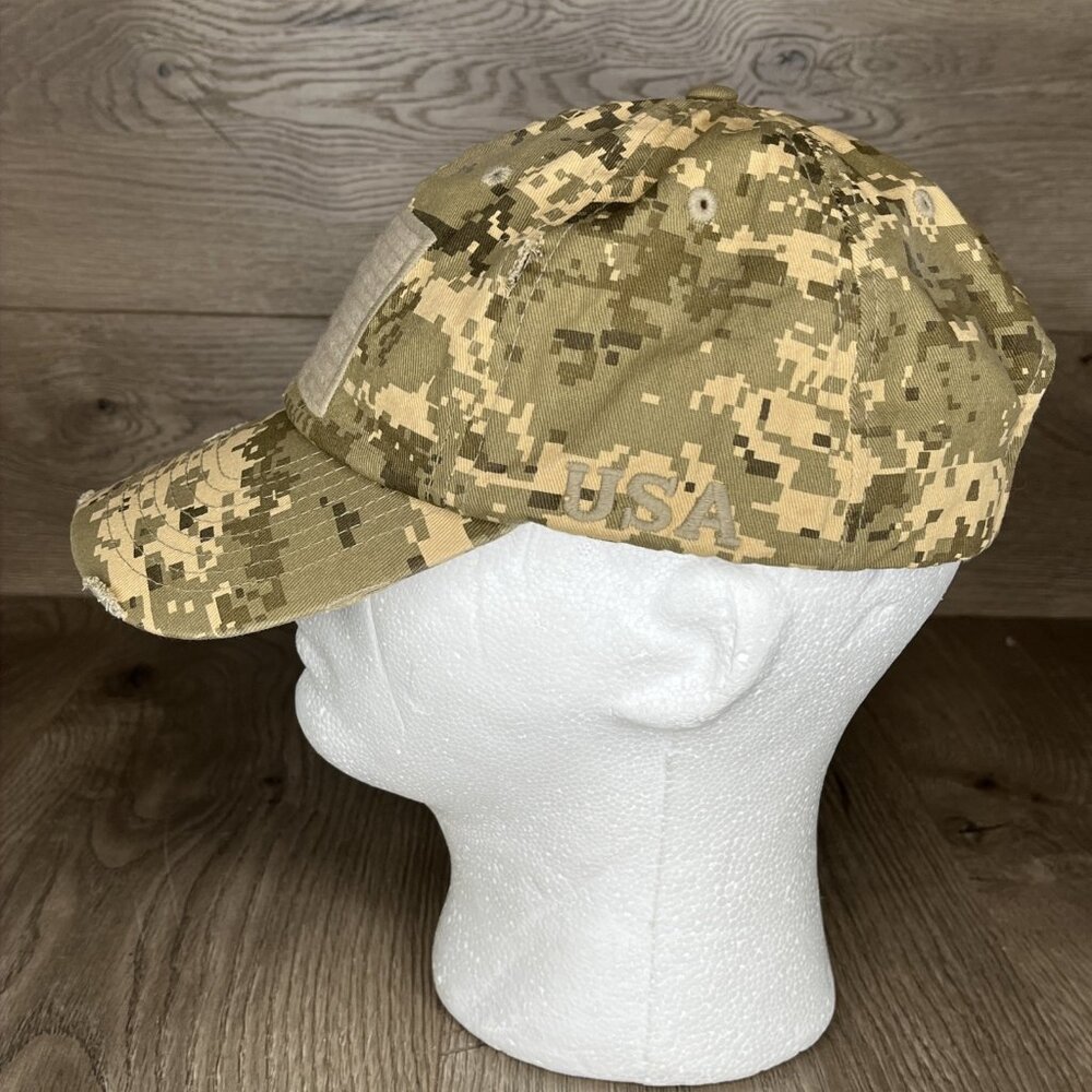Kbethos Digital Camo Womens Hat American Flag Distressed Adjustable Cap - Picture 3 of 12